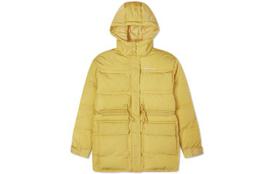 Converse Down Jackets Women's Yellow Hooded Moderate Other 10021994-A03 S