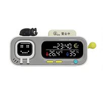 Mini Hygrometer Thermometers Weather Clock With LED Display And Temperature Humidness Monitor For Desk Home Office 1