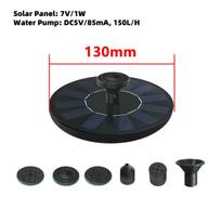 1 set Round Solar Fountain with 4 Nozzles Outdoor Garden Pool Floating Fountain Pump Bird Bath Fountain Waterscape 13/16/18cm