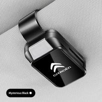 AAMO1 Car Interior Sun Visor Eyeglasses Holder Sunglasses Clip For Citroen C4 C3 C2 C1 C5 DS3 Berlingo Xsara Grand Picasso headrest juoda
