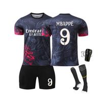 (#9MBAPPÉ) 24/25 Real Madrid Drakono Juodas ir Raudonas Futbolo Marškinėliai Vaikams ir Suaugusiems 16#