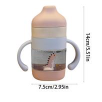 220ml Mielas kūdikio buteliukas Mažyliui Ankstyvojo mokymosi puodelis su snapeliu Gravitacinis rutuliukas Vandens buteliukas su neslystančia dviguba rankena Priedai 220ml rožinė