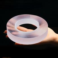 1M Nano Skaidri Juosta Itin Stipri Dvipusė Juosta Virtuvė Vonios Kambarys Lipni Vandeniui Atspari Be Žymių Lipdukas 20mm&1m&1mm gray