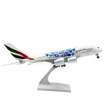 Modelinis lėktuvas A380 A380 lėktuvų modeliai 30cm Air Expo Dubajus 380 1/240 mastelis Dervos lėktuvo modelio vitrina Kolekcionuojamas vaikiškas žaislas