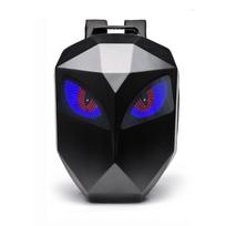 Madingas šviečiantis LED vandeniui atsparus motociklininko šalmo kuprinė 18 inches juoda