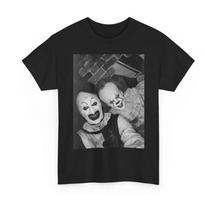 Art the Clown and Pennywise Shirt - Terrifier x IT Horror Movie Tee - Spooky Sca M gray