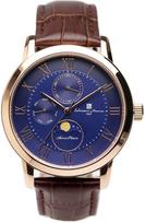 Moon 5 ATM Water Leather Limited Pink [Salvatore Marra] Men's Watch, Phase, Multi-Calendar, Resistant, Business/Formal, Strap, Edition, Gold,