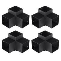 Pergola Bracket Kit 6''x6'', Inner Size 5.6 x5.6 4pcs 3-Way Heavy Duty Corner Bracket Woodworks DIY Post Base Kit, Easy Installation Wooden Beams for