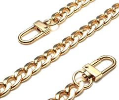 Rankinės dirželis, ilga auksinė metalinė grandinėlė, One size