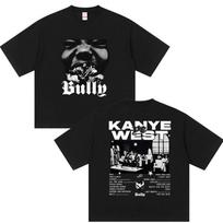 Rapper Kanye West Bully Album 2026 Graphic T Shirt Mens Vintage Hip Hop Short Sleeve Tshirts Casual Cotton Tshirt Streetwear S įvairiaspalvis