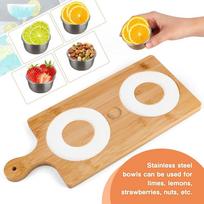 1Set Salt-and-pepper Kit Margarita-Salt Rim Cocktail Bar Serving Tray With Stainless Steel Bowl Barware Bar Tools Parts 5*5*3cm China Mainland