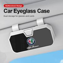 XTXG4 Car Sun Visor Sunglasses Case Glasses Organizers Box For Alfa Romeo STELVIO Giulia 159 Giulietta 147 Mito 156 MTO Car Accessorie