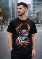 Spalvingos lašančios ausinės DJ muzikos mylėtojo grafinis marškinėlis Streetwear marškinėlis 5XL