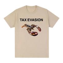 Fun Tax Evasion Lobster Meme Pattern T-shirt Women's Fashion Retro Summer High Quality Tshirt Casual Street T-shirt Tops S įvairiaspalvis
