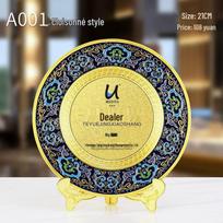 Metal Award Plate: Round Cloisonné Copper Medal for Honor and Retirement Souveneir