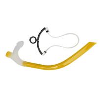 Swimming Snorkel Reduced Drag Silicone Swimming Breathing Tube with Adjustable Head Brace for