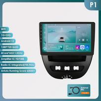 Ossuret Carplay 2din Android Automagnetola Peugeot 2005 Toyota Aygo 2014 Citroen C1 Automagnetolai Multimedia Vaizdo Grotuvas GPS Navigacija Carplay Auto 4G RDS DVR P1 4Core 1G 32G