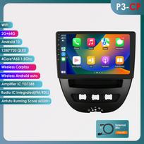 Ossuret Carplay 2din Android Automagnetola Peugeot 2005 Toyota Aygo 2014 Citroen C1 Automagnetolai Multimedia Vaizdo Grotuvas GPS Navigacija Carplay Auto 4G RDS DVR P3CP 4Core 2G 64G