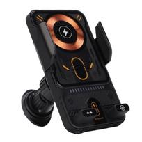 Car Phone Holder Wireless 15W Fast   Auto Sensing 90 degrees  Rotation Vent Clip Phone Mount Black black
