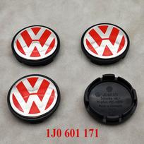 VW Volkswagen Jetta MK5 Golf 4 vnt. 56 mm Raudoni Automobilio Ratlankių Centriniai Dangteliai Rato Stebulės Dangteliai VW Volkswagen Golf Jetta Bora Polo Santana 1J0601171 red