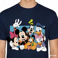 Populiariausias Madingas ir Šaunus Mickey Mouse Pasakojimo Rašto Marškinėliai Drabužiai Laisvi Suaugusiems ir Vaikams Marškinėliai Su Apvalia Kaklo Iškirpte XL