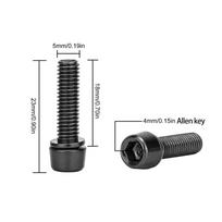 6PCS Stainless Steel Bicycle Stem Bolts M5 x 18mm Bicycle Riser Screws Bicycle Attachments For Road Bike Bike Handlebar Riding juoda