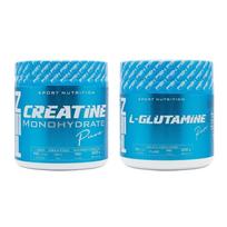 FEN Creatine pure 300 g + FEN L-Glutamine pure 300 g.