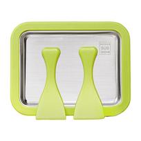 Instant Ice Cream Maker with 2 Scrapers Rolled Ice Cream Machine Stainless Steel Suitable for Families and Parties S žalia