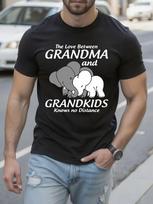 Elephant Graphic Tshirt - Grandma and Grandkids Love Mess... S