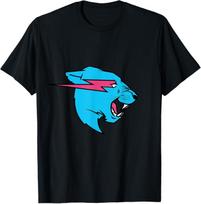 Mr Beast Juodo Panteros Galvos Unisex Marškinėliai S įvairiaspalvis