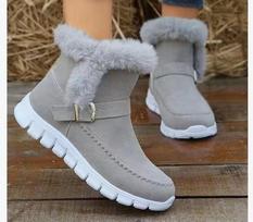 Žieminiai moteriški šilti sniego batai Laisvalaikio patogūs batai Nauji trumpi pliušiniai zomšiniai ankle boots Plokščiapadžiai Madingi universalūs Sportiniai batai 36