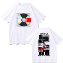 Rapper Kanye West Yeezus It May Not Be What We Want Album Cover T-shirt Men's Hip Hop Vintage T Shirt Male Streetwear S įvairiaspalvis