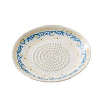 Ceramic Garlic Grinder, Multi-Functional Grating Plate, Manual Garlic Ginger Zester Bowl, All-in-One Prep Mixing Serving Dish, Kitchen Tool C