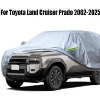 Juodas pilnas automobilio uždangalas Toyota Land Cruiser Prado 2002-2025 m. Vandeniui atsparus visureigis Apsauga nuo UV spindulių, saulės, sniego, lietaus ir vėjo juoda
