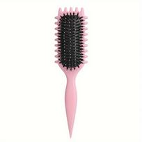1Pc CANDY BRUSH Curly Hair Styling Brush-Detangling with Prongs, Reduces Pulling Separation  Nylon Bristles for All Curl Types
