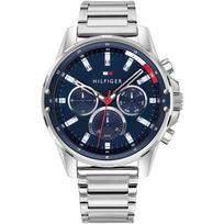 Tommy Hilfiger 1791788 Mėlynas ciferblatas Chronografas Vyriškas laikrodis 45mm sidabras