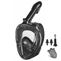 Full Face Snorkel Mask Silicone Diving Mask Full Dry Panoramic With Camera Holder Large Frame Swimming Goggles Set For Adults S/M