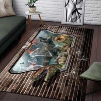 3D Juros periodo dinozaurų drakono raštas dekoratyvinis kvadratinis kilimėlis Modernus namas Svetainės grindys Matinės miegamojo kilimų meno plakatų kilimėlis 40cm x 60cm gray