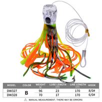 Dragging bait path, sub bait, acrylic octopus soft bait, resin biomimetic fake bait, sea fishing boat fishing path, sub bait fishing gear 17CM/70G auksas