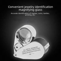 40x Apšviestas Sulankstomas Rankinis Didinamasis Stiklas Juvelyrikai, Monetoms ir Antikvarui 30x Jewelry Magnifier