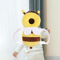 Baby Head Protector with Chest Strap Cute Wear Pad for Kids Home Living Room Yellow and Flannel Yellow and Flannel