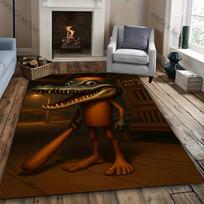 Exaggerated and Funny Creatures Italian Brainrot Theme Carpet Living Room Bedroom Bedside Bathroom Floor Mat Home Decor Rug Gift 40x60cm (16x24in) gray