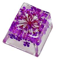 Colorful Flower Resin Keycap for Mechanical Keyboard with Backlights Computer Keyboard Keycaps Replaces violetinė