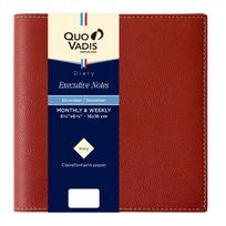 Quo Vadis Executive Diary December 2025 Square Size 16 x 16 Bordeaux QUOVADIS qv90602bx [2026 Edition] Notebook/Club (Weekly Vertical, Start, cm)