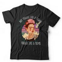 Frida Kahlo marškinėliai Ne trapus kaip gėlė Trapi kaip bomba Unisex Boho S įvairiaspalvis