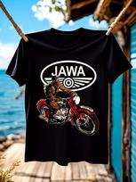 Vintažiniai motociklo marškinėliai - Jawa 2019 Retro grafiniai marškinėliai S įvairiaspalvis