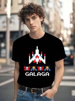 Vintage Arcade Galaga Video Game T-shirt - Retro 80s Retro Gaming Tee with Galaga Text S įvairiaspalvis