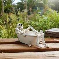 Realistic Skeleton Bathtubs Decorstion Resin Crafted Halloweens Garden Statue CHINA