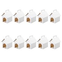 Set Of 10 Sturdy White Dog House Designs Gift Boxes Pet Theme Celebration Accessories Ideal For Candy And Small Presents 1