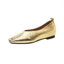 Grandma Shoes All-Match Square Toe Shallow Mouth Female Footwear Soft Retro Dress Summer New Flat Spring Square Toe Grandma Shoe 35